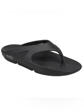 Sovella PF Thong Black Womens Size 7 Excellent Recovery Flip Flop Arch Support